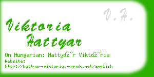 viktoria hattyar business card